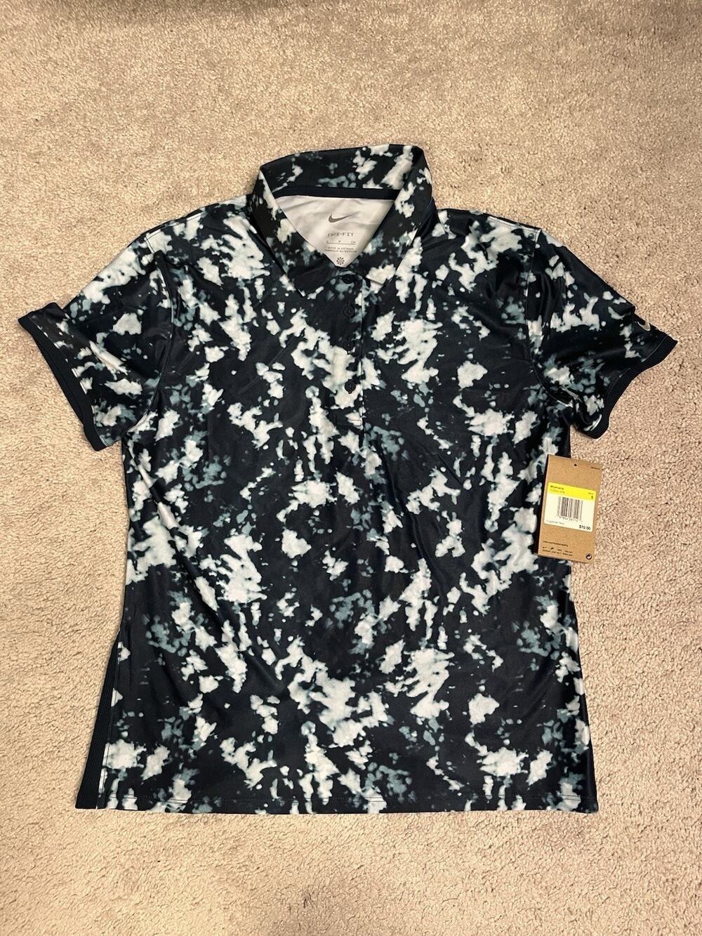 Nike Dri-fit Womens Golf Polo Armory Navy FZ6893-478 Sz Small